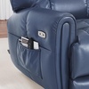 image:imageMCombo Large Lay Flat Dual Motor Power Recliner Chair with Heat and Vibration USB and Type C Ports Faux Leather Electric Recliner for Living Room Infinite Position 6199 Saddle BrownNavy Blue