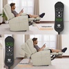 image:imageMCombo Large Lay Flat Dual Motor Power Recliner Chair with Heat and Vibration USB and Type C Ports Faux Leather Electric Recliner for Living Room Infinite Position 6199 Saddle BrownMilk White