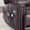image:imageMCombo Large Lay Flat Dual Motor Power Recliner Chair with Heat and Vibration USB and Type C Ports Faux Leather Electric Recliner for Living Room Infinite Position 6199 Saddle BrownDark Brown