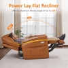 image:imageMCombo Large Lay Flat Dual Motor Power Recliner Chair with Heat and Vibration USB and Type C Ports Faux Leather Electric Recliner for Living Room Infinite Position 6199 Saddle BrownSaddle Brown