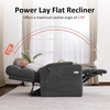image:imageMCombo Lay Flat Dual Motor Power Lift Recliner Chair with Massage amp Dual Heating Arm Storage Extended Footrest USB AC Ports amp Cup Holders Infinite Position for Elderly Fabric LC002 NavyGrey