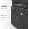 image:imageMCombo Lay Flat Dual Motor Power Lift Recliner Chair with Massage amp Dual Heating Arm Storage Extended Footrest USB AC Ports amp Cup Holders Infinite Position for Elderly Fabric LC002 NavyGrey