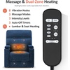 image:imageMCombo Lay Flat Dual Motor Power Lift Recliner Chair with Massage amp Dual Heating Arm Storage Extended Footrest USB AC Ports amp Cup Holders Infinite Position for Elderly Fabric LC002 NavyNavy