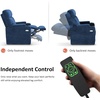 image:imageMCombo Lay Flat Dual Motor Power Lift Recliner Chair with Massage amp Dual Heating Arm Storage Extended Footrest USB AC Ports amp Cup Holders Infinite Position for Elderly Fabric LC002 NavyNavy