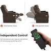 image:imageMCombo Lay Flat Dual Motor Power Lift Recliner Chair with Massage amp Dual Heating Arm Storage Extended Footrest USB AC Ports amp Cup Holders Infinite Position for Elderly Fabric LC002 NavyBrown