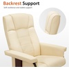 image:imageMCombo Manual Swivel Recliner with Ottoman Chair Ottoman Set for RV Small Spaces Living Room Bedroom Office 9019 4919 Faux Leather Cream WhiteCream White