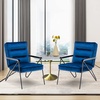 image:imageMCombo Modern Accent Chair Velvet Club Chair Upholstered Armchair for Small Space Living Room amp Office Reception Fabric 4747 4750 Chair BrownBlue