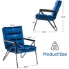 image:imageMCombo Modern Accent Chair Velvet Club Chair Upholstered Armchair for Small Space Living Room amp Office Reception Fabric 4747 4750 Chair BrownBlue