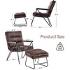 image:imageMCombo Modern Accent Chair Velvet Club Chair Upholstered Armchair for Small Space Living Room amp Office Reception Fabric 4747 4750 Chair BrownBrown
