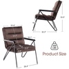 image:imageMCombo Modern Accent Chair Velvet Club Chair Upholstered Armchair for Small Space Living Room amp Office Reception Fabric 4747 4750 Chair BrownBrown