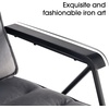 image:imageMCombo Modern Accent Chair Velvet Club Chair Upholstered Armchair for Small Space Living Room amp Office Reception Fabric 4747 4750 Chair BrownDark Grey