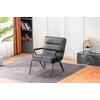 image:imageMCombo Modern Accent Chair Velvet Club Chair Upholstered Armchair for Small Space Living Room amp Office Reception Fabric 4747 4750 Chair BrownDark Grey