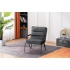 image:imageMCombo Modern Accent Chair Velvet Club Chair Upholstered Armchair for Small Space Living Room amp Office Reception Fabric 4747 4750 Chair BrownDark Grey