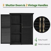 image:imageMCombo Outdoor Storage Cabinet Wooden Storage Shed with Latch Outside Garden Tool Shed with 2 Doors for Patio Yard Lawn 0808 Natural MediumBlack