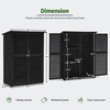 image:imageMCombo Outdoor Storage Cabinet Wooden Storage Shed with Latch Outside Garden Tool Shed with 2 Doors for Patio Yard Lawn 0808 Natural MediumBlack