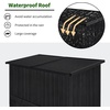 image:imageMCombo Outdoor Storage Cabinet Wooden Storage Shed with Latch Outside Garden Tool Shed with 2 Doors for Patio Yard Lawn 0808 Natural MediumBlack