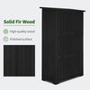 image:imageMCombo Outdoor Storage Cabinet Wooden Storage Shed with Latch Outside Garden Tool Shed with 2 Doors for Patio Yard Lawn 0808 Natural MediumBlack