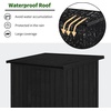 image:imageMCombo Outdoor Storage Cabinet Wooden Storage Shed with Latch Outside Garden Tool Shed with 2 Doors for Patio Yard Lawn 0808 Natural MediumBlack