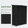 image:imageMCombo Outdoor Storage Cabinet Wooden Storage Shed with Latch Outside Garden Tool Shed with 2 Doors for Patio Yard Lawn 0808 Natural MediumBlack