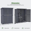 image:imageMCombo Outdoor Storage Cabinet Wooden Storage Shed with Latch Outside Garden Tool Shed with 2 Doors for Patio Yard Lawn 0808 Natural MediumGray