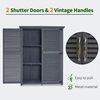 image:imageMCombo Outdoor Storage Cabinet Wooden Storage Shed with Latch Outside Garden Tool Shed with 2 Doors for Patio Yard Lawn 0808 Natural MediumGray
