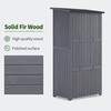 image:imageMCombo Outdoor Storage Cabinet Wooden Storage Shed with Latch Outside Garden Tool Shed with 2 Doors for Patio Yard Lawn 0808 Natural MediumGray