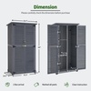 image:imageMCombo Outdoor Storage Cabinet Wooden Storage Shed with Latch Outside Garden Tool Shed with 2 Doors for Patio Yard Lawn 0808 Natural MediumGray