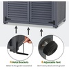 image:imageMCombo Outdoor Storage Cabinet Wooden Storage Shed with Latch Outside Garden Tool Shed with 2 Doors for Patio Yard Lawn 0808 Natural MediumGray