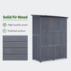 image:imageMCombo Outdoor Storage Cabinet Wooden Storage Shed with Latch Outside Garden Tool Shed with 2 Doors for Patio Yard Lawn 0808 Natural MediumGray
