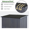 image:imageMCombo Outdoor Storage Cabinet Wooden Storage Shed with Latch Outside Garden Tool Shed with 2 Doors for Patio Yard Lawn 0808 Natural MediumGray