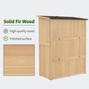 image:imageMCombo Outdoor Storage Cabinet Wooden Storage Shed with Latch Outside Garden Tool Shed with 2 Doors for Patio Yard Lawn 0808 Natural MediumNatural