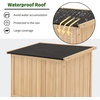 image:imageMCombo Outdoor Storage Cabinet Wooden Storage Shed with Latch Outside Garden Tool Shed with 2 Doors for Patio Yard Lawn 0808 Natural MediumNatural