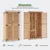 image:imageMCombo Outdoor Storage Cabinet Wooden Storage Shed with Latch Outside Garden Tool Shed with 2 Doors for Patio Yard Lawn 0808 Natural MediumNatural