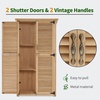 image:imageMCombo Outdoor Storage Cabinet Wooden Storage Shed with Latch Outside Garden Tool Shed with 2 Doors for Patio Yard Lawn 0808 Natural MediumNatural