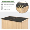 image:imageMCombo Outdoor Storage Cabinet Wooden Storage Shed with Latch Outside Garden Tool Shed with 2 Doors for Patio Yard Lawn 0808 Natural MediumNatural