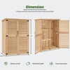 image:imageMCombo Outdoor Storage Cabinet Wooden Storage Shed with Latch Outside Garden Tool Shed with 2 Doors for Patio Yard Lawn 0808 Natural MediumNatural