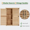image:imageMCombo Outdoor Storage Cabinet Wooden Storage Shed with Latch Outside Garden Tool Shed with 2 Doors for Patio Yard Lawn 0808 Natural MediumNatural