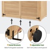 image:imageMCombo Outdoor Storage Cabinet Wooden Storage Shed with Latch Outside Garden Tool Shed with 2 Doors for Patio Yard Lawn 0808 Natural MediumNatural