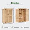 image:imageMCombo Outdoor Storage Cabinet Wooden Storage Shed with Latch Outside Garden Tool Shed with 2 Doors for Patio Yard Lawn 0808 Natural MediumNatural