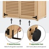 image:imageMCombo Outdoor Storage Cabinet Wooden Storage Shed with Latch Outside Garden Tool Shed with 2 Doors for Patio Yard Lawn 0808 Natural MediumNatural