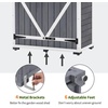 image:imageMCombo Outdoor Storage Cabinet with 2 Shelves Outside Storage Shed with Floor Wooden Garden Tool Shed with Latch for Yard Deck Lawn 1000Gray