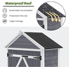 image:imageMCombo Outdoor Storage Cabinet with 2 Shelves Outside Storage Shed with Floor Wooden Garden Tool Shed with Latch for Yard Deck Lawn 1000Gray