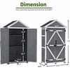 image:imageMCombo Outdoor Storage Cabinet with 2 Shelves Outside Storage Shed with Floor Wooden Garden Tool Shed with Latch for Yard Deck Lawn 1000Gray