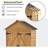 image:imageMCombo Outdoor Storage Cabinet with 2 Shelves Outside Storage Shed with Floor Wooden Garden Tool Shed with Latch for Yard Deck Lawn 1000Natural