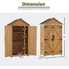 image:imageMCombo Outdoor Storage Cabinet with 2 Shelves Outside Storage Shed with Floor Wooden Garden Tool Shed with Latch for Yard Deck Lawn 1000Natural