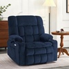 image:imageMCombo Oversized Power Lift Recliner Chair for Elderly Dual Motor Lift Chair with Heat and Massage Lay Flat Lift Chair for Big and Tall Cup Holders Fabric R7891 Dark Gray LargeWideNavy Blue