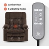 image:imageMCombo Oversized Power Lift Recliner Chair for Elderly Dual Motor Lift Chair with Heat and Massage Lay Flat Lift Chair for Big and Tall Cup Holders Fabric R7891 Dark Gray LargeWideCoffee