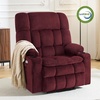 image:imageMCombo Oversized Power Lift Recliner Chair for Elderly Dual Motor Lift Chair with Heat and Massage Lay Flat Lift Chair for Big and Tall Cup Holders Fabric R7891 Dark Gray LargeWideBurgundy