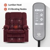 image:imageMCombo Oversized Power Lift Recliner Chair for Elderly Dual Motor Lift Chair with Heat and Massage Lay Flat Lift Chair for Big and Tall Cup Holders Fabric R7891 Dark Gray LargeWideBurgundy