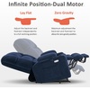 image:imageMCombo Oversized Power Lift Recliner Chair for Elderly Dual Motor Lift Chair with Heat and Massage Lay Flat Lift Chair for Big and Tall Cup Holders Fabric R7891 Dark Gray LargeWideNavy Blue